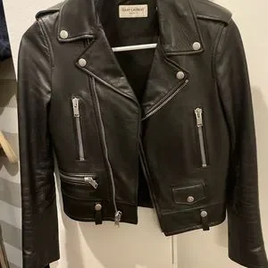 Saint Laurent | Jackets & Coats | Ysl Leather Moto Jacket Size 34